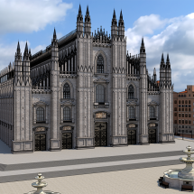 ロマンスファンタジー神殿と広場